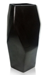 Керамічна ваза Полігональна  Eterna 2503-31 чорна матова