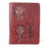 Обложка на паспорт кожаная Роза 809-18-07