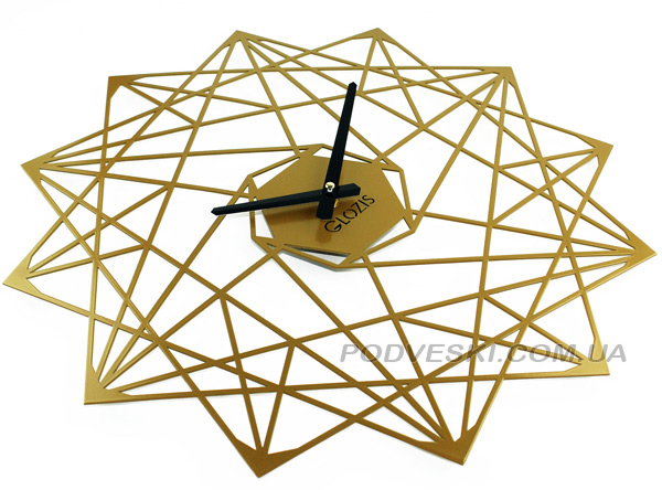 часы на стену звезда золото интерьер декор стиль