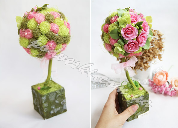 топиарий, дерево роз, цветущее деревце, дерево с цветами, подарок, купить Украина